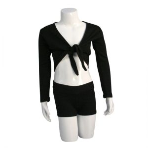Balletvestje Dancer Dancewear Cardigan Tie Up zwart